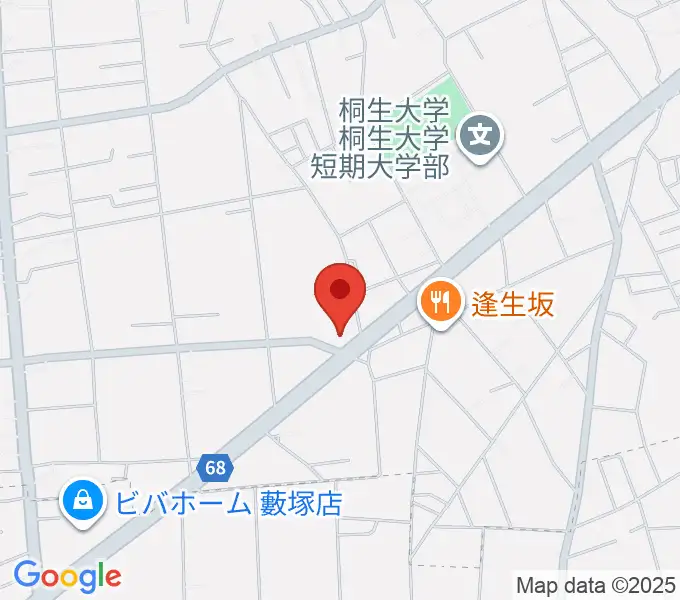 ヤマハミュージック 桐生かさかけ店の地図