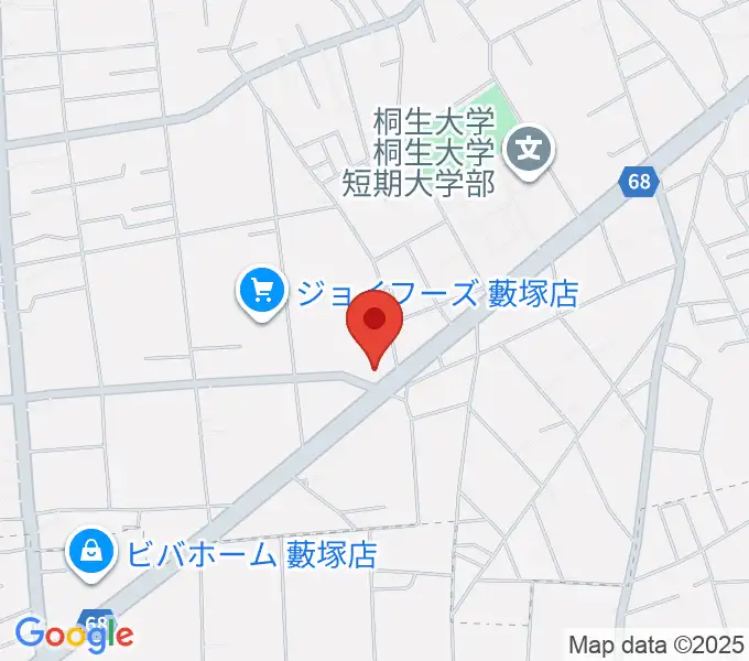 ヤマハミュージック 桐生かさかけ店の地図