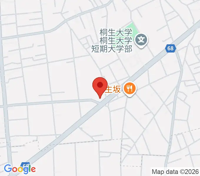 ヤマハミュージック 桐生かさかけ店の地図