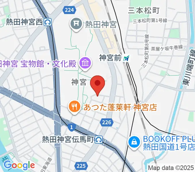 ヨモギヤ楽器 神宮前本店の地図