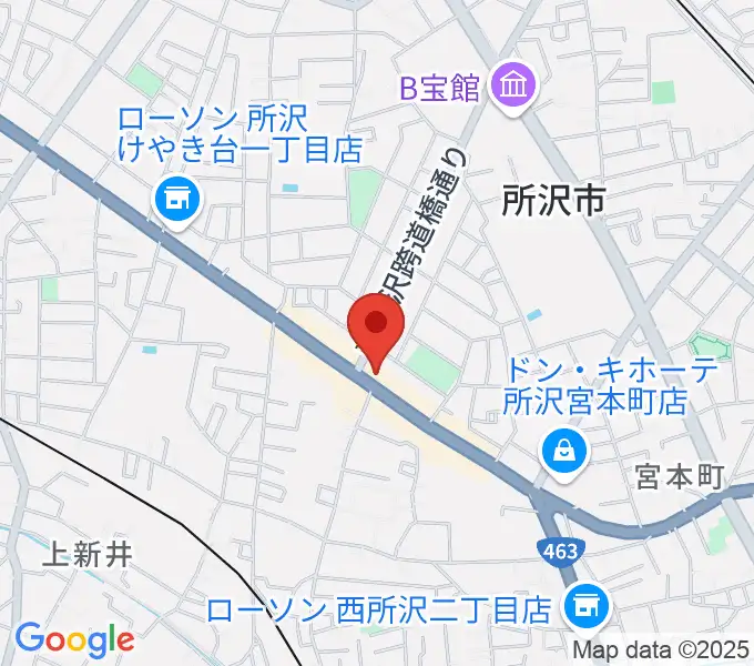 中冨管楽器工房の地図