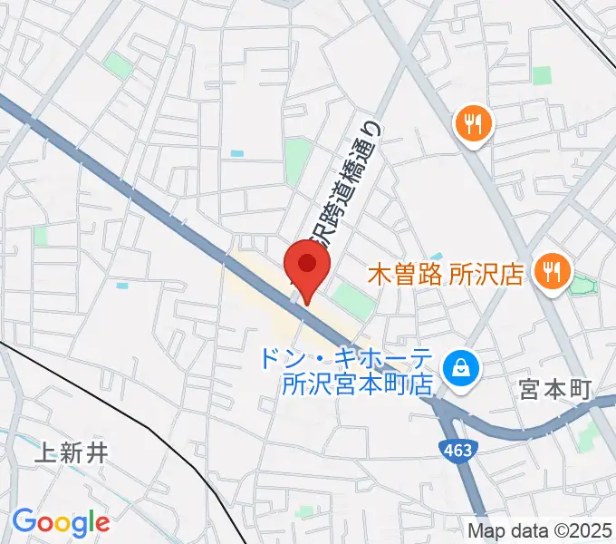 中冨管楽器工房の地図