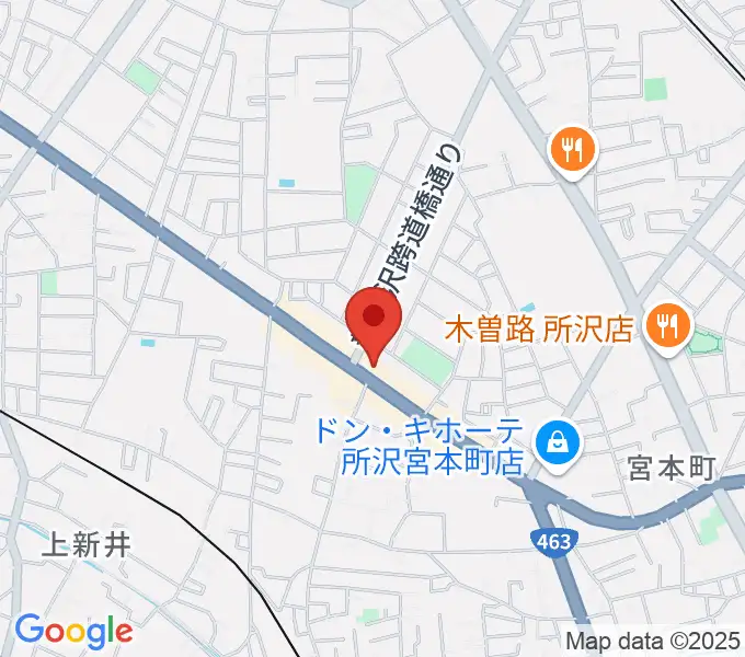 中冨管楽器工房の地図