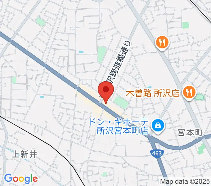 中冨管楽器工房の地図