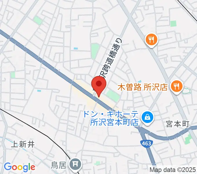 中冨管楽器工房の地図