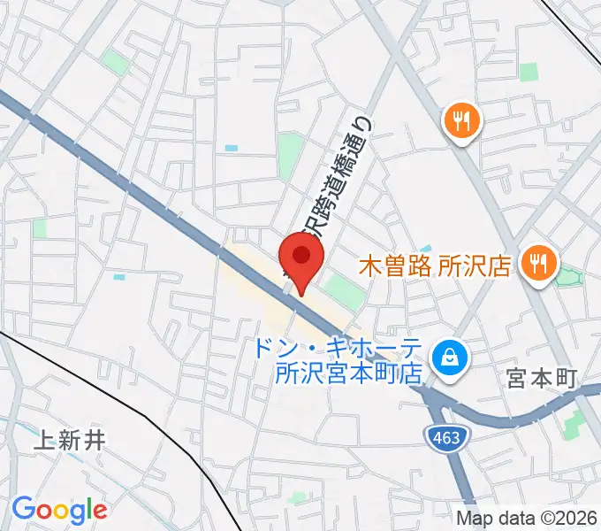 中冨管楽器工房の地図