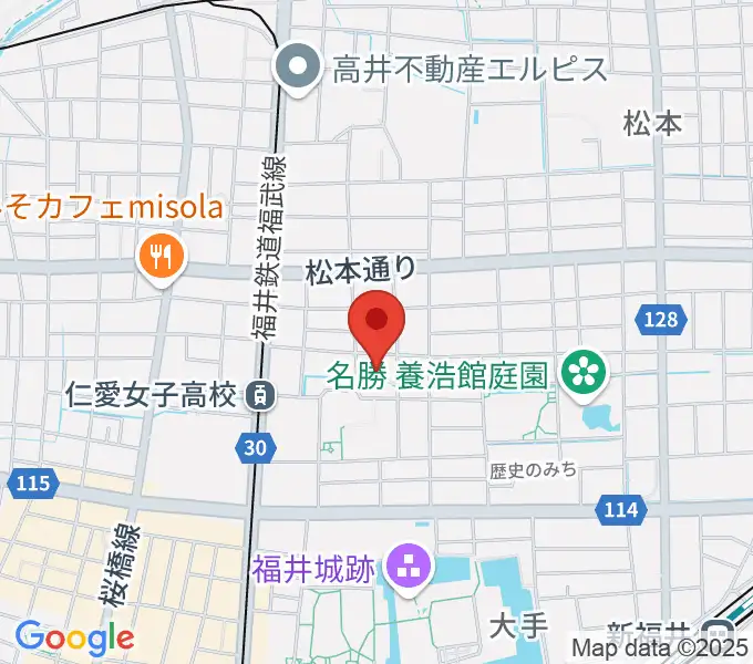 片山ピアノ調律所の地図
