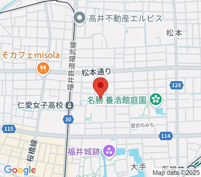 片山ピアノ調律所の地図