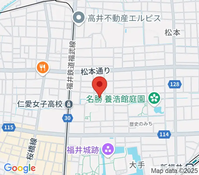 片山ピアノ調律所の地図