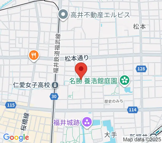 片山ピアノ調律所の地図