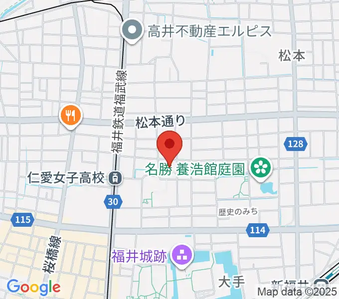 片山ピアノ調律所の地図