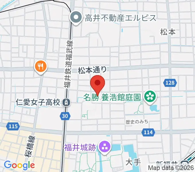 片山ピアノ調律所の地図