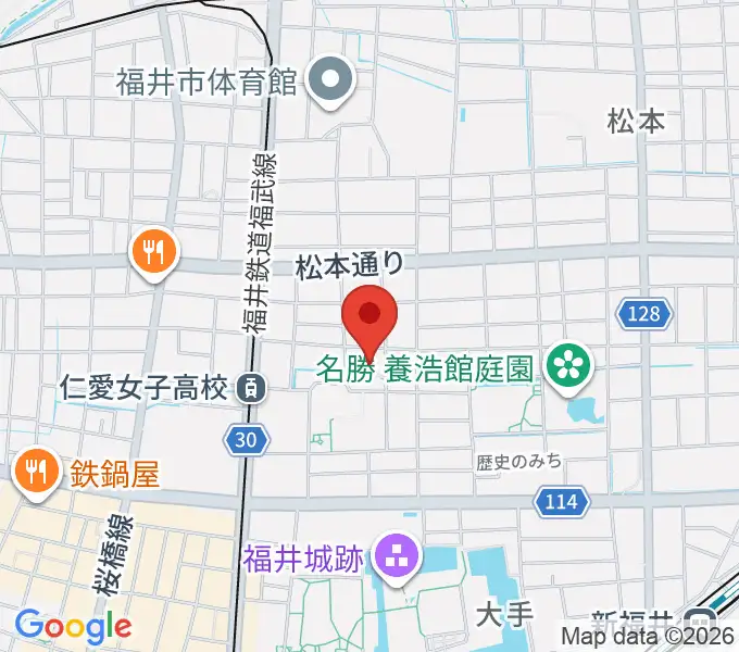 片山ピアノ調律所の地図