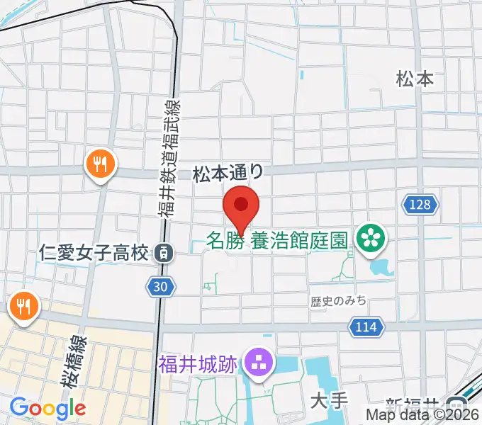 片山ピアノ調律所の地図