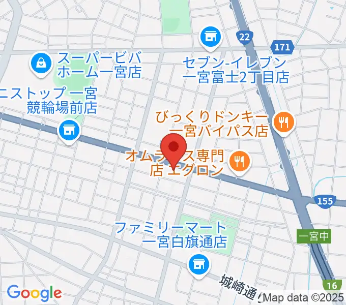 大森楽器の地図