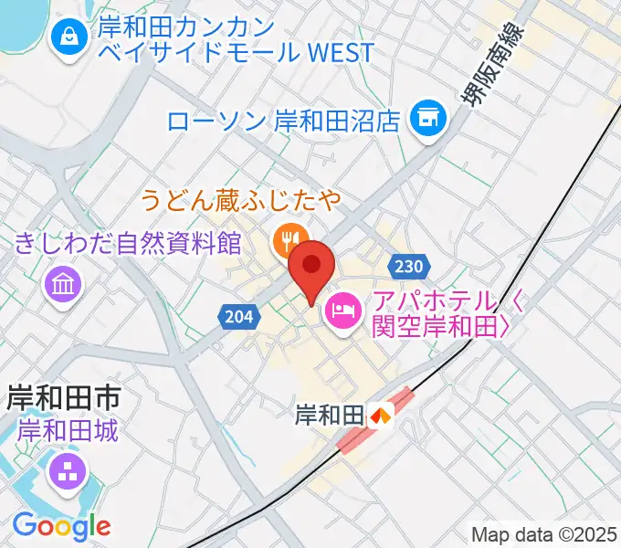 ウクレレショップ オハナの地図
