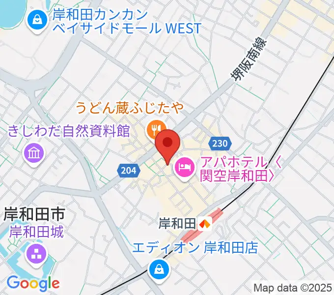 ウクレレショップ オハナの地図