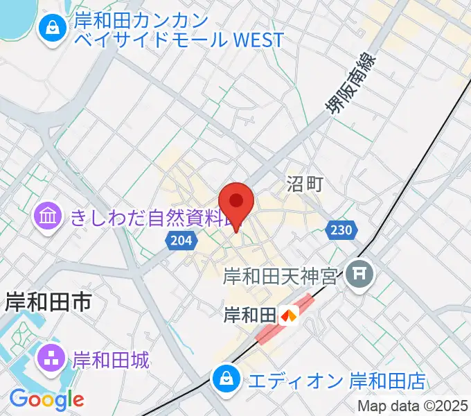 ウクレレショップ オハナの地図