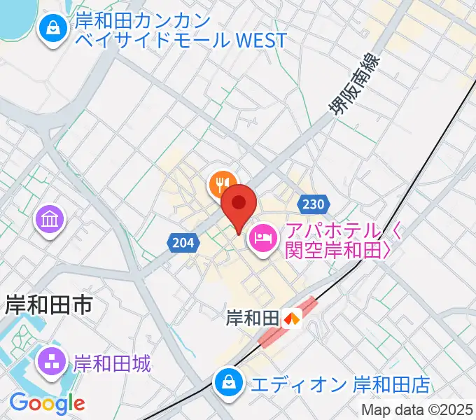 ウクレレショップ オハナの地図