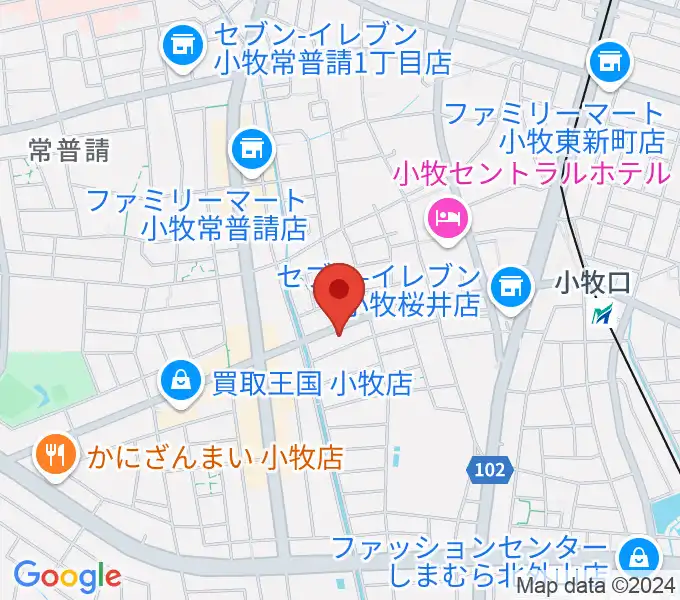 シンフォニア楽器 小牧店の地図