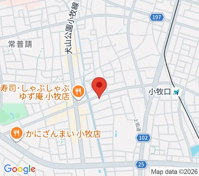 シンフォニア楽器 小牧店の地図