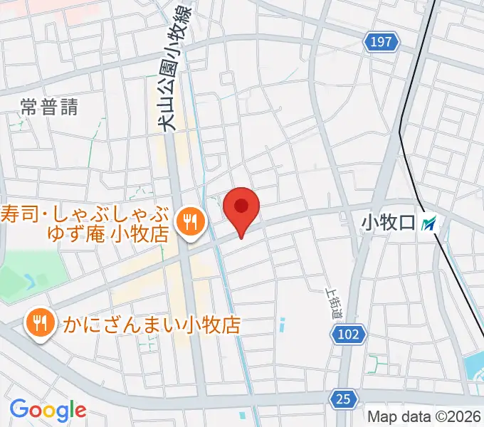 シンフォニア楽器 小牧店の地図