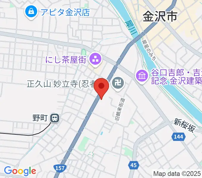 金沢楽器の地図