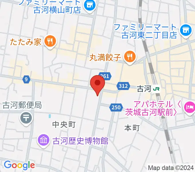 ギンゲツ楽器の地図