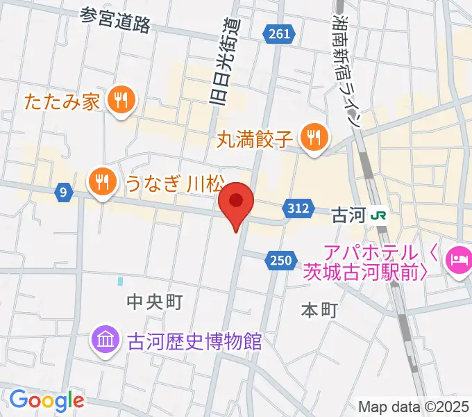ギンゲツ楽器の地図