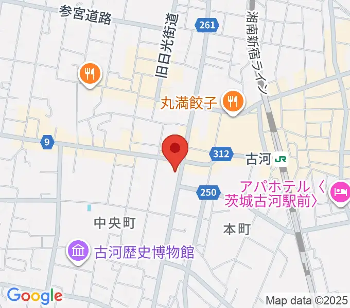 ギンゲツ楽器の地図