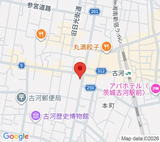 ギンゲツ楽器の地図