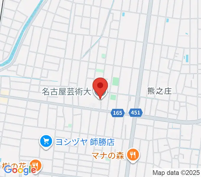 名古屋芸術大学の地図