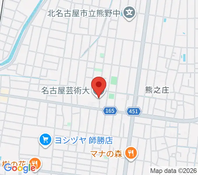 名古屋芸術大学の地図
