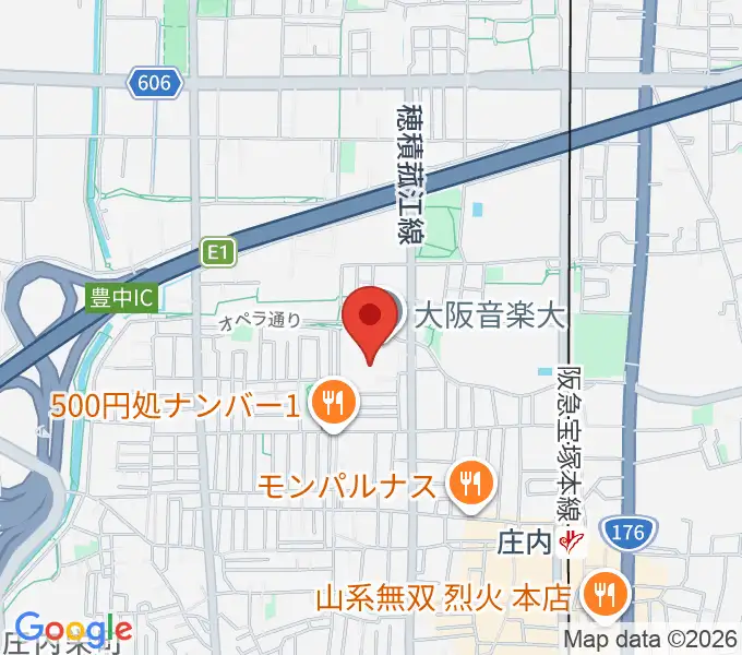 大阪音楽大学付属音楽院の地図