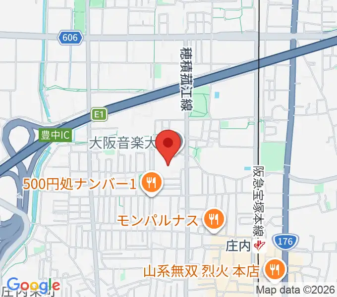 大阪音楽大学付属音楽院の地図