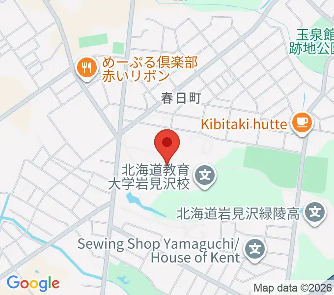 北海道教育大学 芸術・スポーツ文化学科の地図