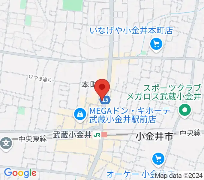 武蔵小金井 studio34の地図