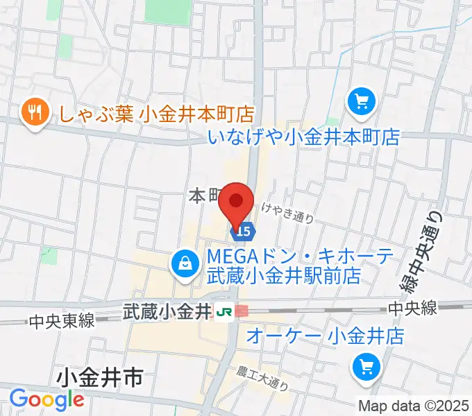 武蔵小金井 studio34の地図
