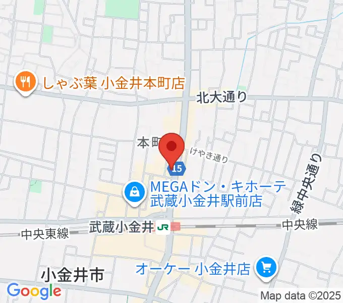 武蔵小金井 studio34の地図