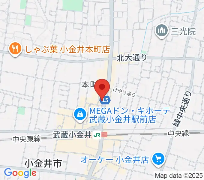 武蔵小金井 studio34の地図