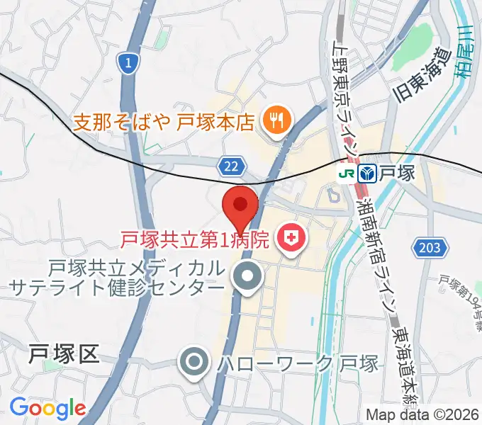 戸塚ファーストアヴェニューの地図