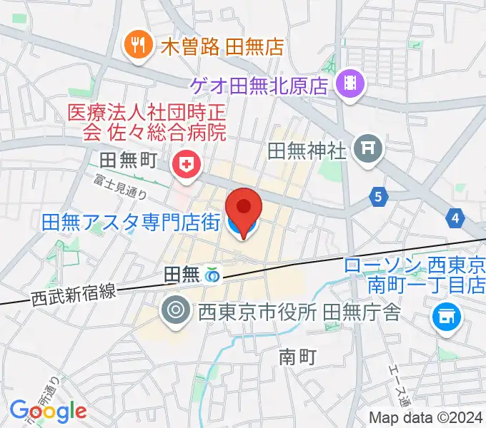 宮地楽器アスタ田無センターの地図