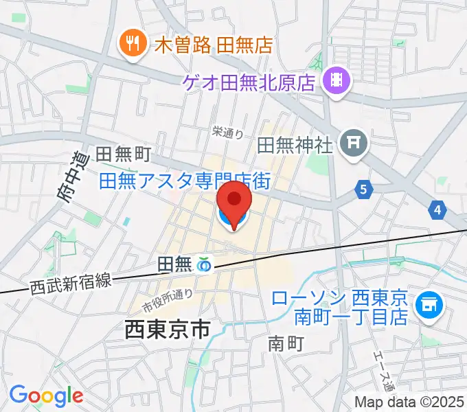 宮地楽器アスタ田無センターの地図