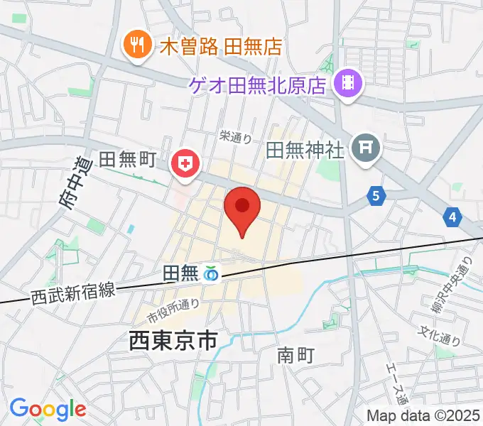 宮地楽器アスタ田無センターの地図