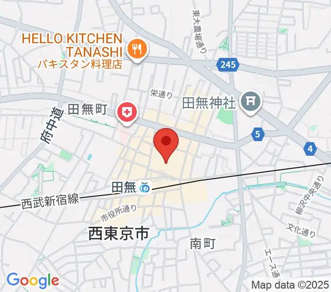 宮地楽器アスタ田無センターの地図