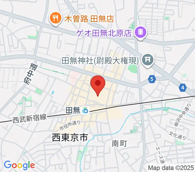 宮地楽器アスタ田無センターの地図