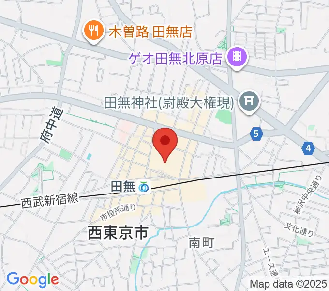 宮地楽器アスタ田無センターの地図