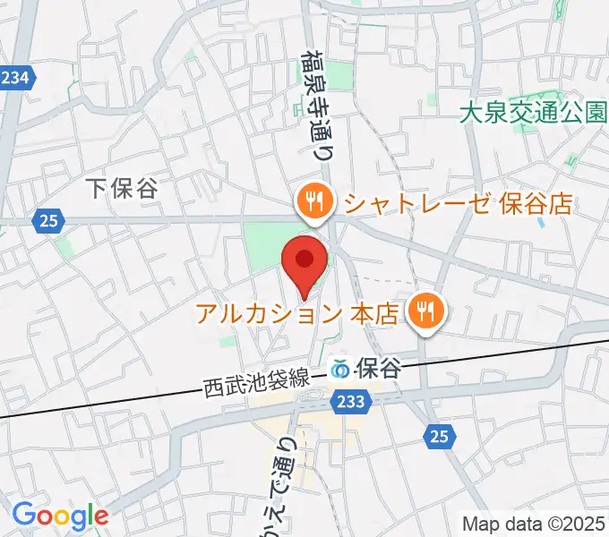 宮地楽器 保谷センターの地図
