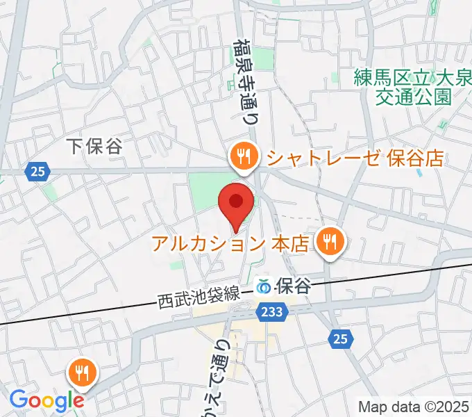 宮地楽器 保谷センターの地図