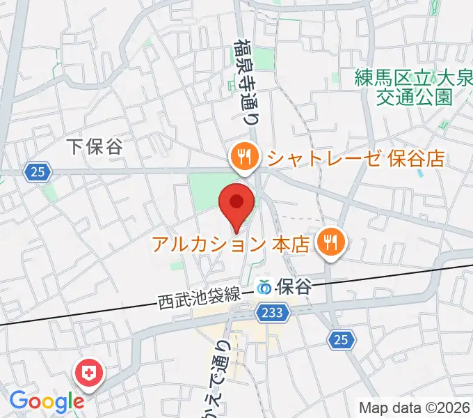 宮地楽器 保谷センターの地図